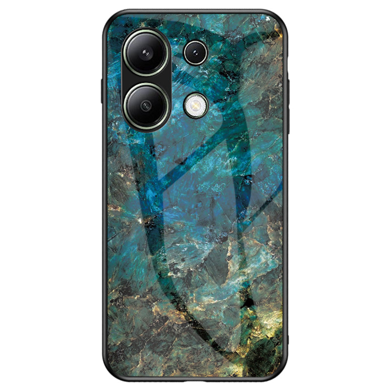For Xiaomi Redmi Note 13 4G Anti-Drop Phone Cover Tempered Glass Case Marble Pattern Phone Shell For Xiaomi Redmi Note 13 4G Anti-Drop Phone Cover Tempered Glass Case Marble Pattern Phone Shell